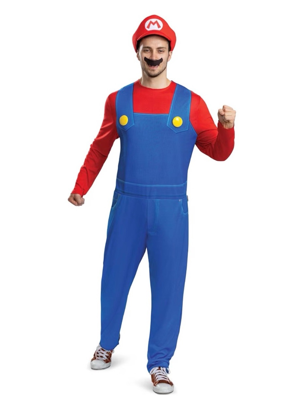 Mario Men Costume,Men Large ,Super Mario Adult Unisex Costume